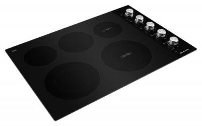 30" KitchenAid Electric Cooktop With 5 Elements And Knob Controls - KCES550HBL
