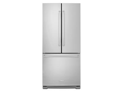 30" KitchenAid 20 Cu. Ft. Standard Depth French Door Refrigerator with Interior Dispense - KRFF300ESS