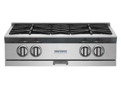 30" Blue Star RGTNB Series Gas Rangetop with 4 Open Burners in Natural Gas - RGTNB304BV2