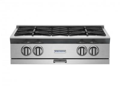 30" Blue Star Platinum Series Gas Rangetop with 4 Opened Burners in Natural Gas - BSPRT304B