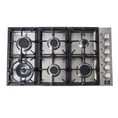 36" Forno Cook Top Gas,304 Top Knob in Stainless Steel  - FCTGS5738-36