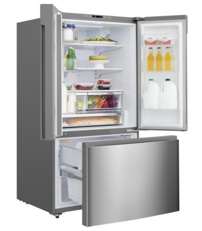 36" Hisense 26.6 Cu.ft. Full-depth French Door Refrigerator - RF26N1ASE