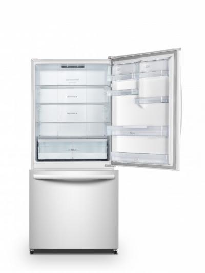 31" Hisense 17.0 Cu.ft. Counter-depth Bottom Mount Refrigerator in White - RB17N6DWE