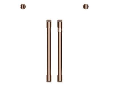 Café 2 French-Door Handles 2 Knobs - Brushed Copper - CXWSFHKPMCU