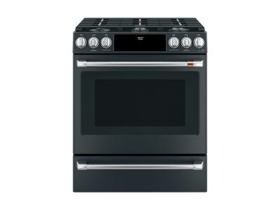 30'' Café Slide-In Front Control Dual-Fuel Convection Range With Warming Drawer - CC2S900P3MD1