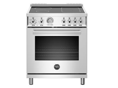 30" Bertazzoni Professional Series Induction Range 4 Heating Zones - PROF304INMXE