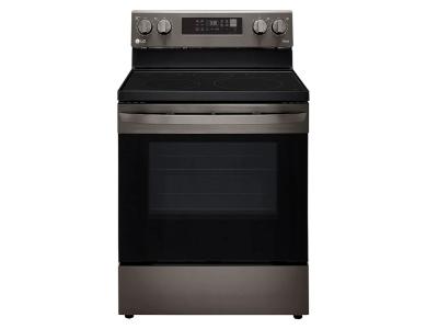 30" LG 6.3 Cu. Ft. Smart Wi-Fi Enabled Fan Convection Electric Range With Air Fry And EasyClean In Black Stainless Steel - LREL6323D