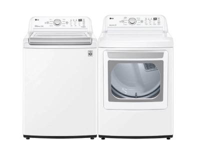 27" LG 5.8 cu. ft. Capacity Top Load Washer and 7.3 cu. ft. Capacity Electric Dryer -  WT7150CW-DLE7150W