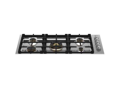 36" Bertazzoni Master Series Drop-in Gas Cooktop With 5 Brass Burners - MAST365QBXT