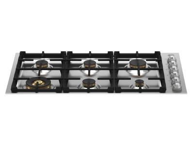 36" Bertazzoni Master Series Drop-in Gas Cooktop With 6 Brass Burners - MAST366QBXT