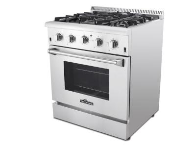 30" ThorKitchen 4.2 Cu. Ft. Professional Gas Range In Stainless Steel - HRG3080U