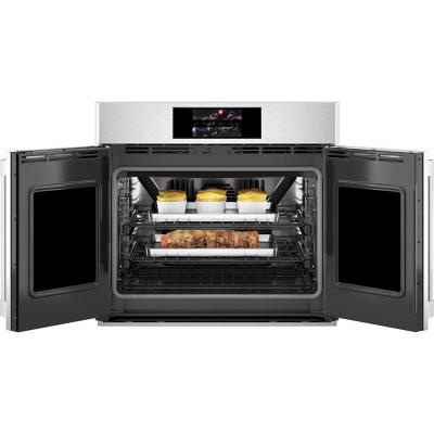 30" Monogram 5.0 Cu. Ft. French-Door Electric Convection Single Wall Oven with WiFi Connect In Stainless Steel - ZTSX1FPSNSS