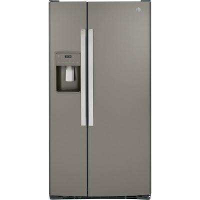 33" GE 23.2 Cu. Ft. Side-By-Side Refrigerator in Slate - GSS23GMPES