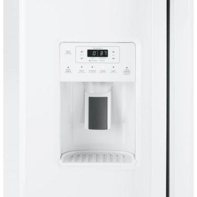 33" GE 23.2 Cu. Ft. Side-By-Side Refrigerator in White - GSS23GGPWW