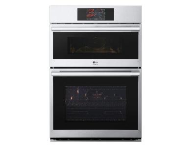 30" LG STUDIO 6.4 Cu. Ft. Combination Double Wall Oven with Air Fry - WCES6428F