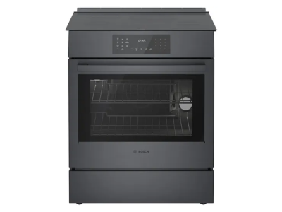 30" Bosch 800 Series Induction Slide-in Range in Black Stainless Steel - HII8047C