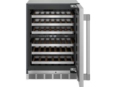 24" Thermador Freedom Under Counter Wine Cooler with Glass Door Professional Right Hinge - T24UW925RS