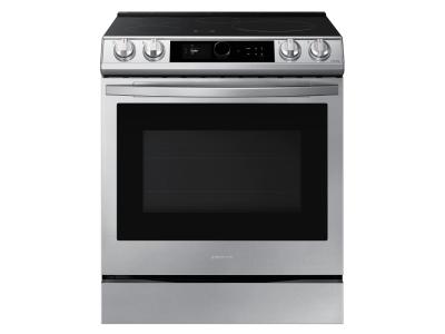 30" Samsung 6.3 Cu. Ft. Induction Range With Wi-Fi And Air Fry In Fingerprint Resistant Stainless Steel - NE63T8911SS