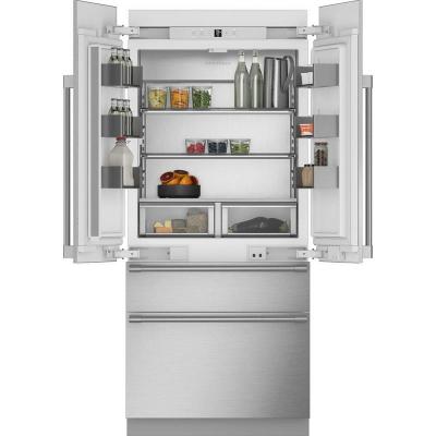 36" Monogram Integrated French-Door Refrigerator with Dual Evaporators and Door Alarm - ZIP364IPVII