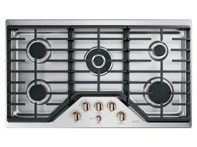 36" Café Built-In Deep-Recessed Edge-to-Edge Gas Cooktop - CGP95363MS2