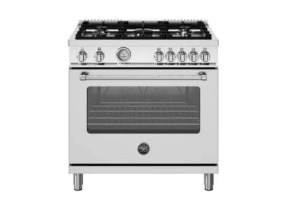 36" BERTAZZONI Master Series Freestanding Gas Range with 5 Sealed Burners - MAS365GASXVLP