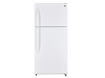 30" GE 18 Cu. Ft. Top-Freezer Frost-Free Refrigerator - GTE18FTLKWW