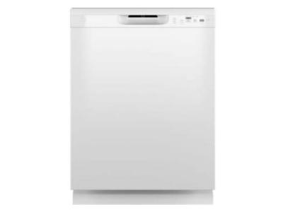 24" GE Built-In Front Control Dishwasher in White - GDF510PGRWW