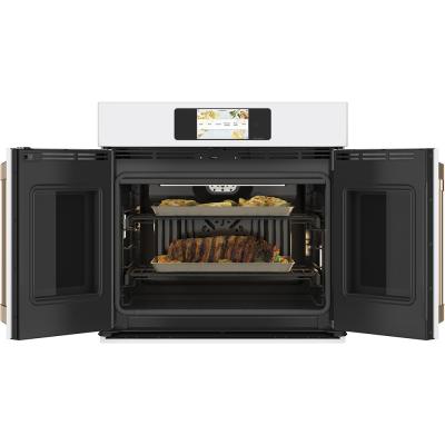 30" Café  Built In French Door Single Convection Wall Oven in Matte White - CTS90FP4NW2
