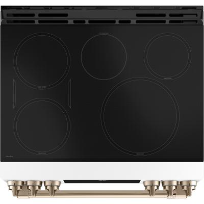 30" Café 5.7 Cu. Ft. Slide-In Front Control Induction and Convection Range With Warming Drawer - CCHS900P4MW2