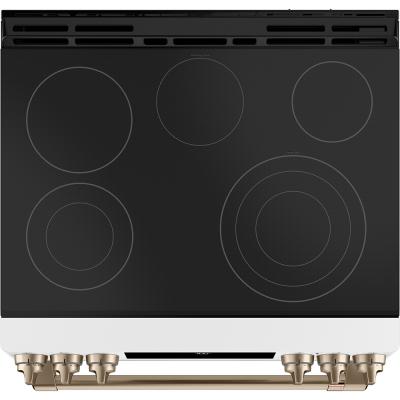 30" Café 5.7 Cu. Ft. Slide In Front Control Radiant and Convection Range with Warming Drawer - CCES700P4MW2