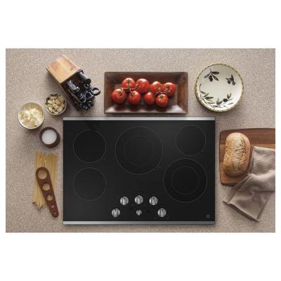 30" GE Built-in Knob Control Electric Cooktop in Stainless Steel - JEP5030STSS