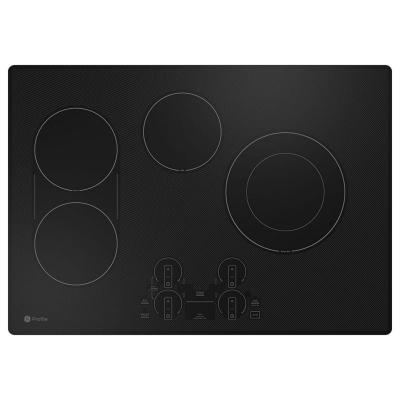 30" GE Profile Built-in Touch Control Electric Cooktop in Black - PEP7030DTBB
