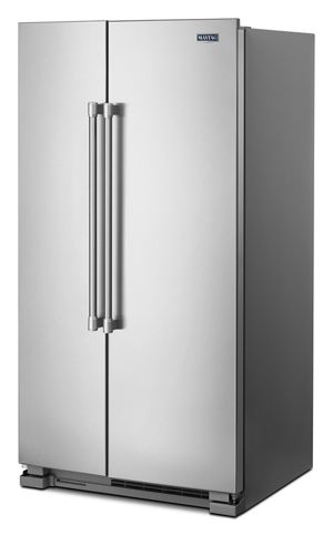 36" Maytag 25 Cu. Ft. Wide Side-by-Side Refrigerator in Stainless Steel - MSS25N4MKZ
