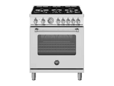 30" BERTAZZONI 4.6 Cu. Ft. Freestanding Dual Fuel Range with 5 Sealed Burners - MAS305DFMXV