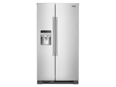 36"Maytag 25 Cu. Ft. Wide Side-by-Side Refrigerator with Exterior Ice and Water Dispenser - MSS25C4MGZ