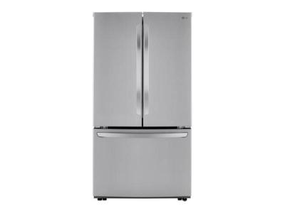 36" LG 23 Cu. Ft. Smart Freestanding 3-Door French Door Counter Depth Non Dispense Refrigerator - LRFCC23D6S