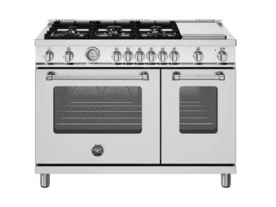 48" Bertazzoni  7 Cu. Ft. Freestanding Gas Range with 6 Sealed Burners  - MAS486GGASXVLP