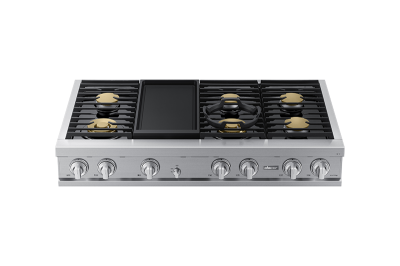 48" Dacor Transitional Natural Gas Rangetop With Griddle in Graphite Stainless - DTT48T963GM/DA