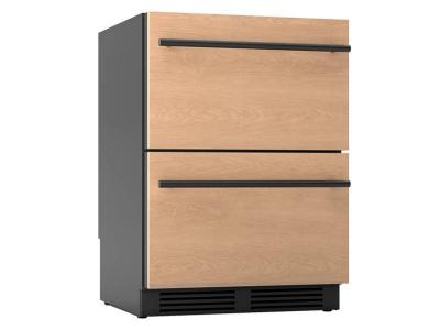 24" Zephyr Built-In 5.1 cu.ft Panel Ready Dual Zone Refrigerator Drawers - PRRD24C2AP