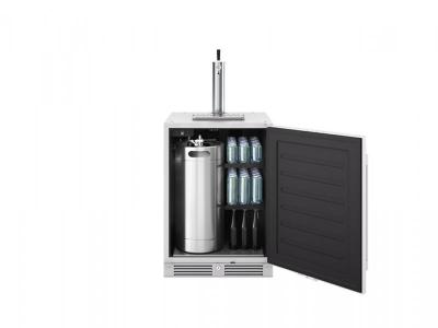 24" Zephyr 6 Cu. Ft.  Outdoor Kegerator And Beverage Cooler - PRKB24C01AS-OD