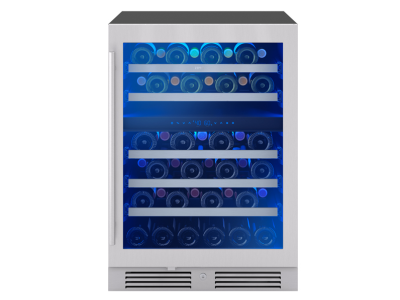 24" Zephyr 5.2 Cu. Ft. Dual Zone Wine Cooler in Stainless Steel Glass - PRW24C02CG