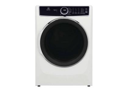27" Electrolux 8 Cu. Ft. White Front Load Perfect Steam Gas Dryer in White - ELFG7637BW
