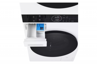 24" LG Compact Single Unit LG WashTower with Center Control 2.4 Cu. Ft. Front Load Washer and 4.2 Cu. Ft. Electric Ventless HeatPump Dryer - WKHC152HWA