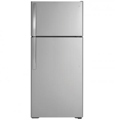 28" GE 16.6 Cu. Ft. Top-Freezer No-Frost Refrigerator - GTE17GSNRSS