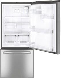 30" GE 20.9 Cu. Ft. Bottom-Freezer Refrigerator With Factory Installed Ice Maker - GDE21ESKSS