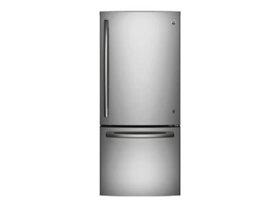 30" GE 20.9 Cu. Ft. Bottom-Freezer Refrigerator - GBE21ASKSS