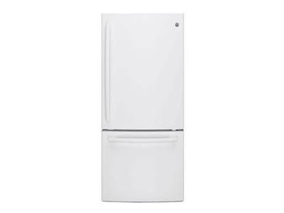 30" GE 20.9 Cu. Ft. Bottom-Freezer Refrigerator - GBE21AGKWW