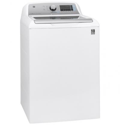 27" GE 5.2  Cu. Ft. Capacity Smart Washer With Sanitize - GTW840CSNWS