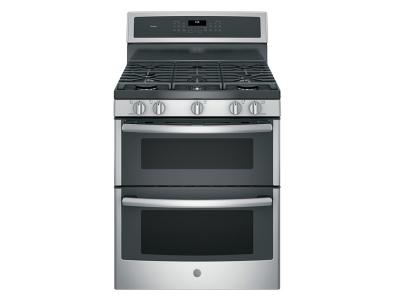 30" GE Profile Free-Standing Gas Double Oven Convection Range - PCGB960SEMSS