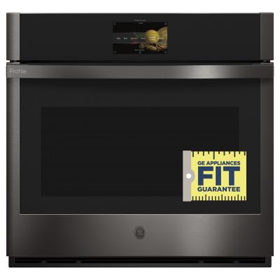 30" GE Profile 5.0 Cu. Ft. Built-in Convection Single Wall Oven In Black Stainless Steel - PTS9000BNTS